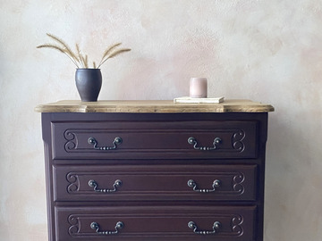 Vente avec paiement en ligne: Commode Ancienne Louis XV Plateau Bois Naturel