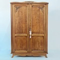 Vente avec paiement en ligne: Armoire Normande en Chêne Massif Restaurée Penderie