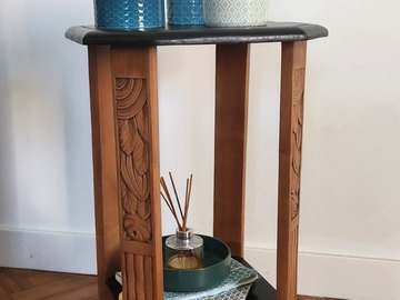 Vente avec paiement en ligne: Console Art Déco pieds sculptés laquée noire