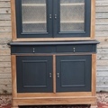 Vente avec paiement en ligne: Buffet Vaisselier Ancien Double Corps Vitré Rénové