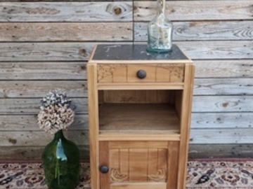 Vente avec paiement en ligne: Confiturier Art Déco Noyer Plateau Marbre TIC