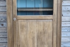 Vente avec paiement en ligne: Vitrine Bonnetière Vintage Restaurée Vert d'eau