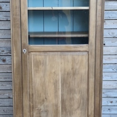 Vente avec paiement en ligne: Vitrine Bonnetière Vintage Restaurée Vert d'eau