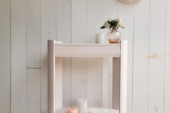 Vente avec paiement en ligne: Console Art Déco restaurée nude tiroir intégré