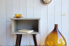 Vente avec paiement en ligne: Table de chevet vintage pieds compas scandinave