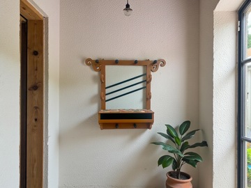 Vente avec paiement en ligne: Porte-manteau mural vintage terracotta vert bouteille bohème