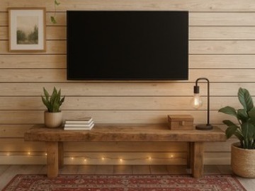 Vente avec paiement en ligne: Meuble TV Banc établi ancien bois massif
