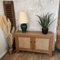 Vente avec paiement en ligne: Buffet vintage chêne massif cannage naturel