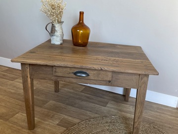 Vente avec paiement en ligne: Table Basse Chêne Massif Style Ferme Rustique