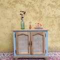 Vente avec paiement en ligne: Buffet cannage gris style Louis XV