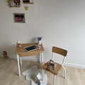 Vente avec paiement en ligne: Bureau écolier vintage avec chaise enfant