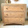 Vente avec paiement en ligne: Commode Art déco 3 tiroirs bois brut