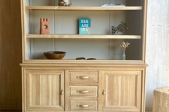 Vente avec paiement en ligne: Buffet Vaisselier Merisier Bois Clair Campagne Chic