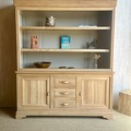 Vente avec paiement en ligne: Buffet Vaisselier Merisier Bois Clair Campagne Chic