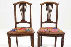 Vente avec paiement en ligne: Paire chaises style Louis XVI XIXe montgolfière