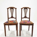 Vente avec paiement en ligne: Paire chaises style Louis XVI XIXe montgolfière
