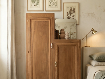 Vente avec paiement en ligne: Armoire penderie Art Déco asymétrique rénovée