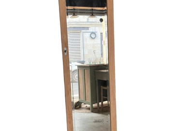 Vente avec paiement en ligne: Porte Armoire Art Déco Miroir Biseauté Chêne