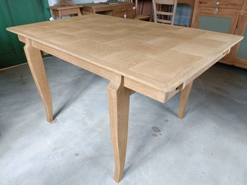 Vente avec paiement en ligne: Table Art Déco chêne extensible damier