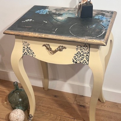 Vente avec paiement en ligne: Console baroque bois tiroir noir vélo