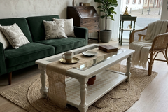 Vente avec paiement en ligne: Table basse rectangulaire bois massif Campagne Chic