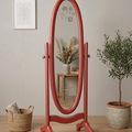 Vente avec paiement en ligne: Miroir Psyché sur Pied Vintage Rouge Coquelicot