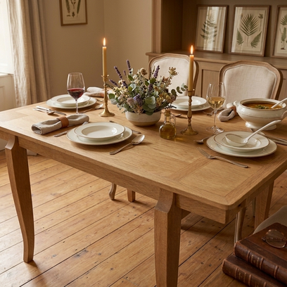 Vente avec paiement en ligne: Table Art Déco chêne extensible damier