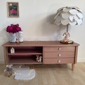 Vente avec paiement en ligne: Buffet Enfilade Rose Vintage, Bois, 3 Tiroirs