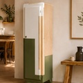 Vente avec paiement en ligne: Armoire Mado vintage années 50 vert olive