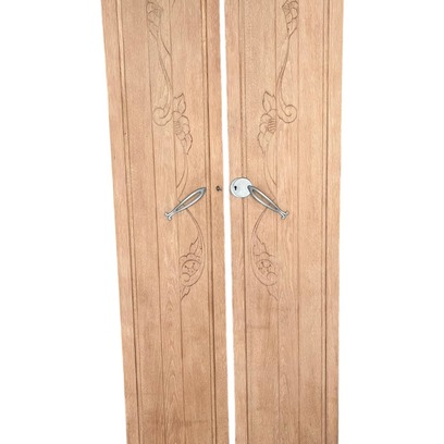 Vente avec paiement en ligne: Duo portes d'armoire Art Déco chêne massif