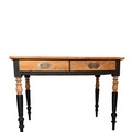 Vente avec paiement en ligne: Bureau vintage en bois massif 2 tiroirs