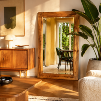 Vente avec paiement en ligne: Miroir ancien 1900 porte d’armoire verni