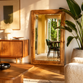 Vente avec paiement en ligne: Miroir ancien 1900 porte d’armoire verni