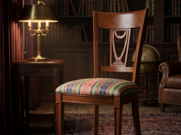 Vente avec paiement en ligne: Chaise de bureau vintage années 70 merisier