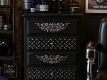 Vente avec paiement en ligne: Chiffonnier Industriel 5 Tiroirs Style Harley Davidson