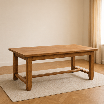 Vente avec paiement en ligne: Grande table de ferme extensible 12-14 personnes