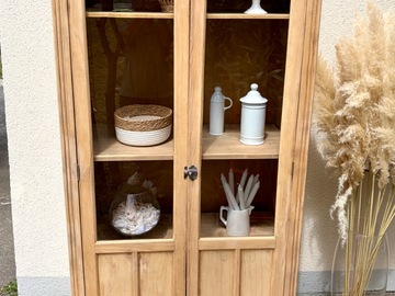 Vente avec paiement en ligne: Vitrine Parisienne Bois Brut Bohème Campagne