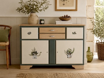 Vente avec paiement en ligne: Buffet Mado chêne années 50 cottage
