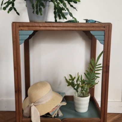 Vente avec paiement en ligne: Table d'appoint Art déco 2 plateaux sculptés