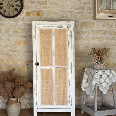 Vente avec paiement en ligne: Petite Armoire Parisienne Vintage Patinée 160 cm