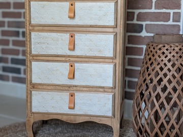 Vente avec paiement en ligne: Chiffonnier Bohème Chic Bois Patiné Fait Main