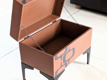 Vente avec paiement en ligne: Coffre de Rangement Bout de Canapé Vintage