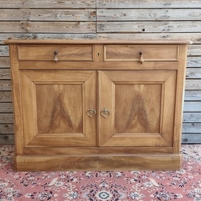 Vente avec paiement en ligne: Buffet ancien style comptoir merisier massif