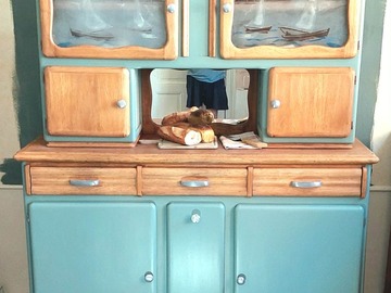 Vente avec paiement en ligne: Buffet MADO vintage années 50 vert sauge
