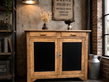 Vente avec paiement en ligne: Buffet Parisien Vintage Noir Rénové