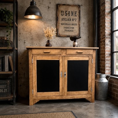 Vente avec paiement en ligne: Buffet Parisien Vintage Noir Rénové