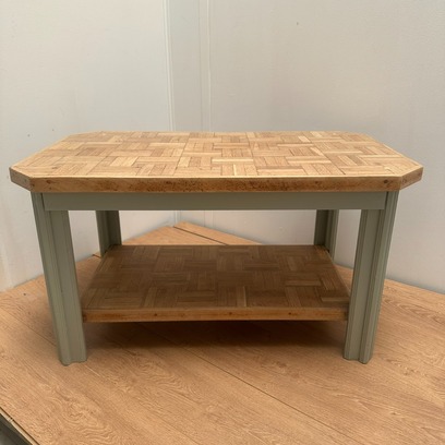 Vente avec paiement en ligne: Table Basse Vintage Upcyclée Bois Massif Étagère