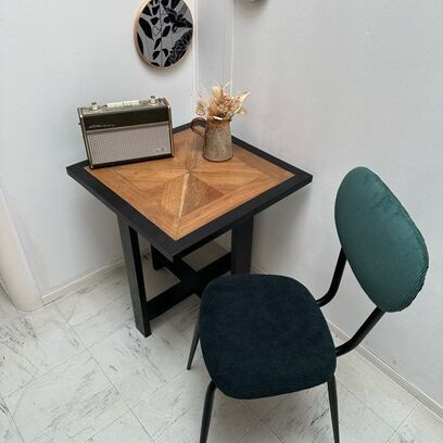 Vente avec paiement en ligne: Table d’appoint ancienne Epi rénovée upcyclée artisanale