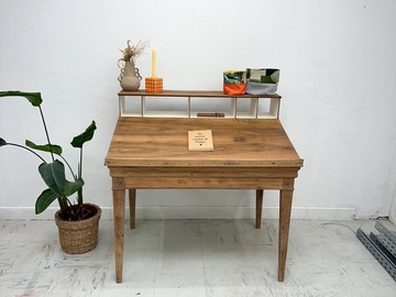 Vente avec paiement en ligne: Bureau de Maître Ancien Rénové Bois Naturel