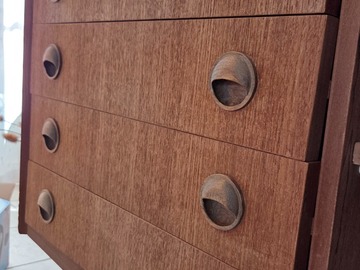 Vente avec paiement en ligne: Enfilade Teck Vintage 220 cm Années 60/70
